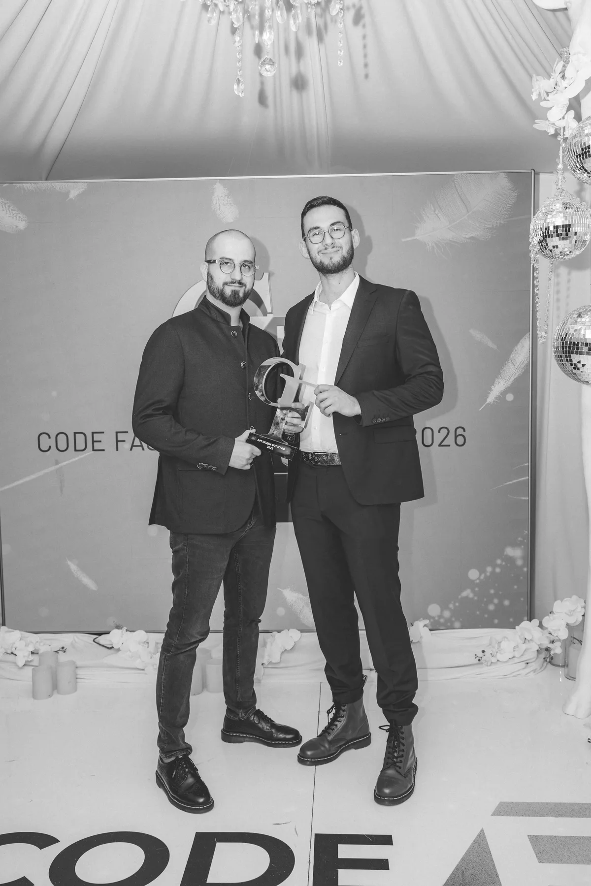 Zlatan and Boris Dekov at the Code Fashion Awards
